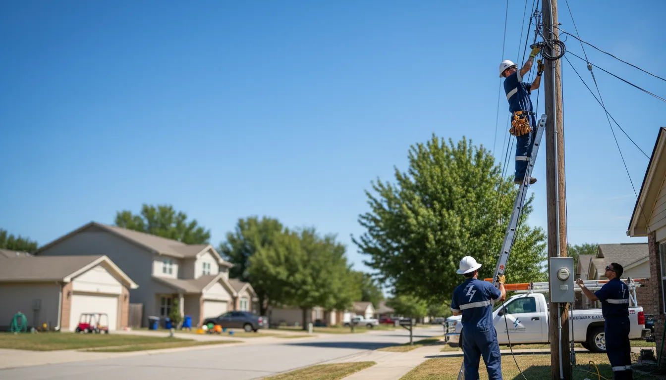 Residential electrician providing installation services in Clayton, DE